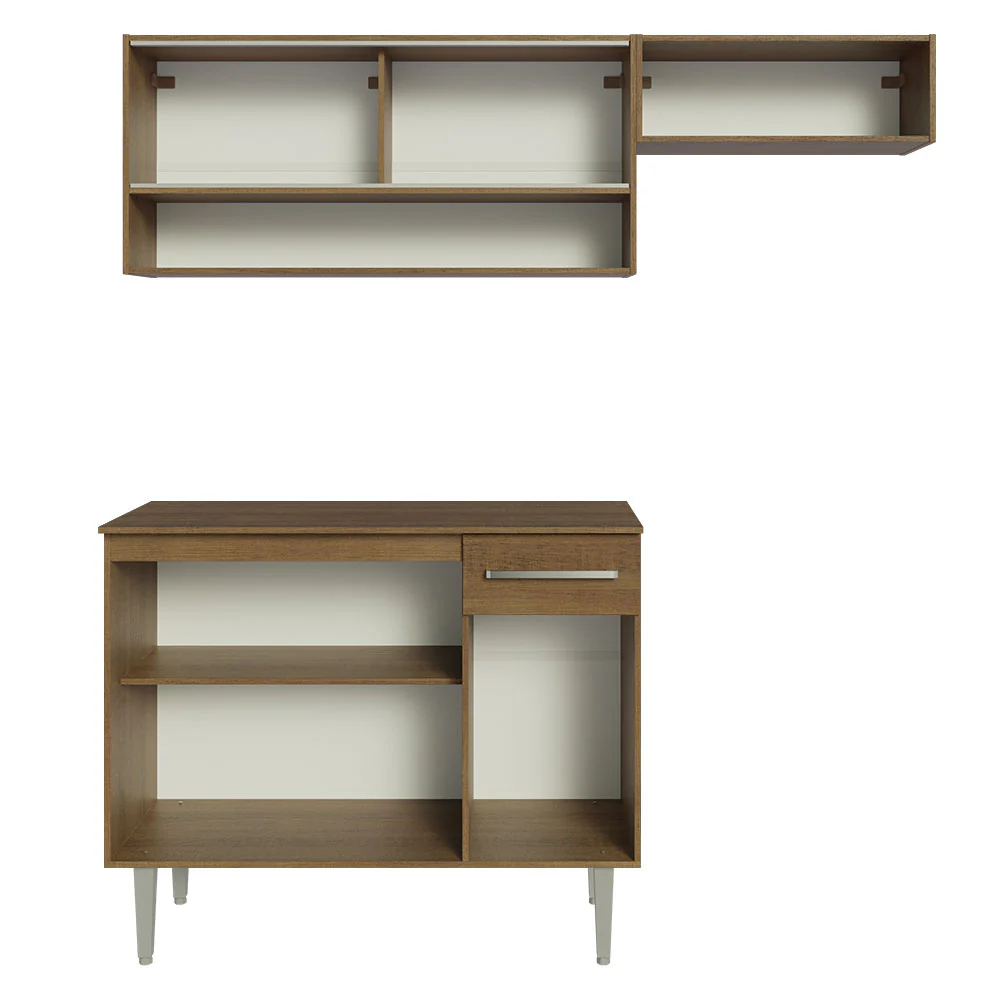 Armário de Cozinha Compacta 165cm Rustic Emilly Madesa 02 - Image 6