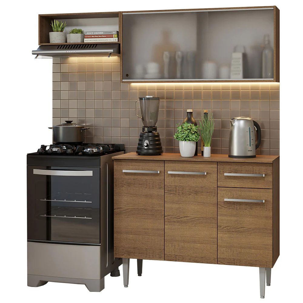 Armário de Cozinha Compacta 165cm Rustic Emilly Madesa 03 - Image 2