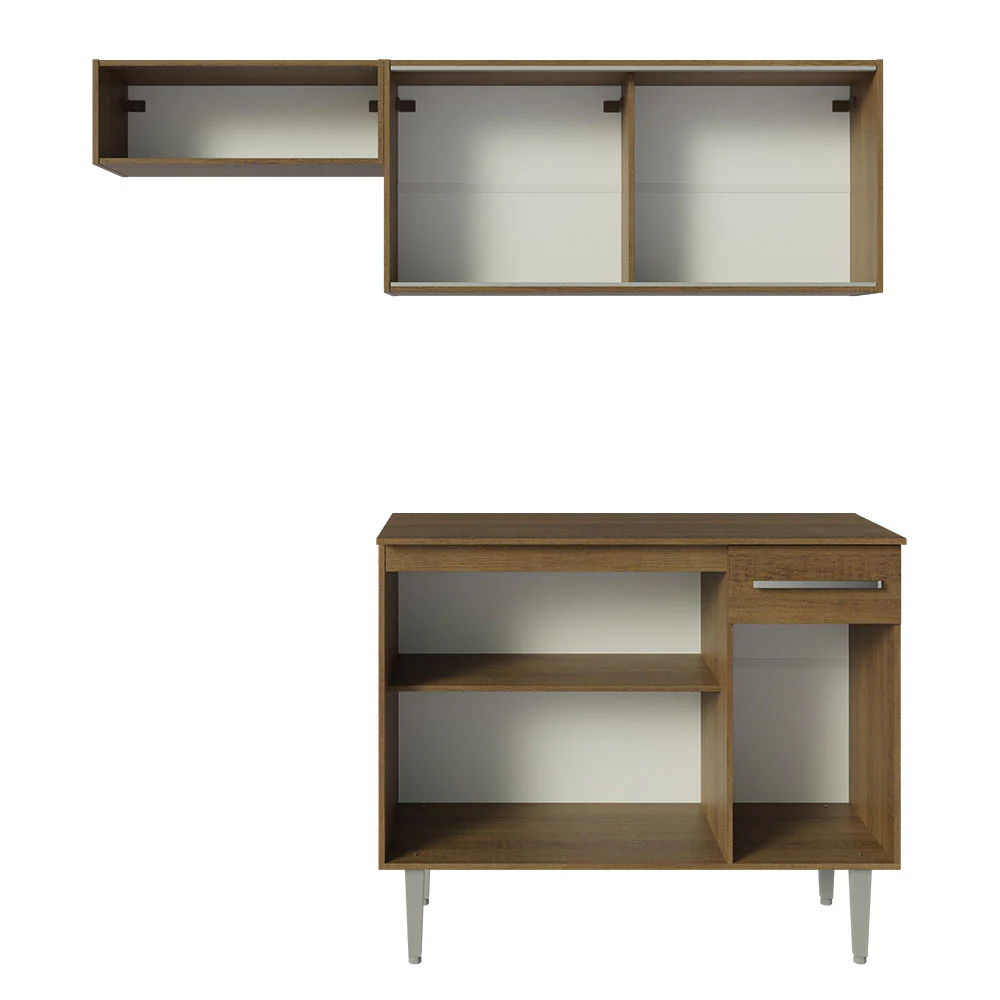Armário de Cozinha Compacta 165cm Rustic Emilly Madesa 04 - Image 6