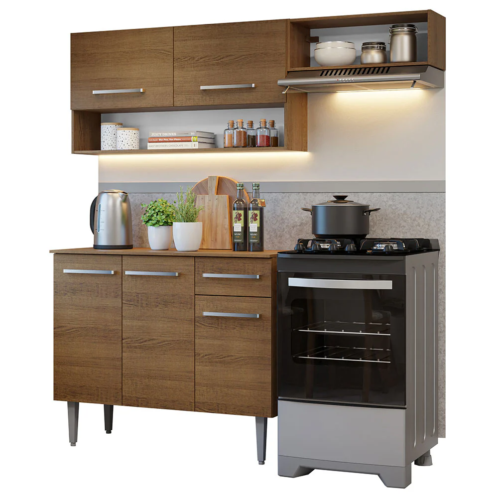 Armário de Cozinha Compacta 165cm Rustic Emilly Madesa 07 - Image 2