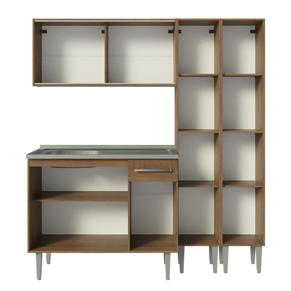 Armário de Cozinha Compacta 169cm com Pia Rustic Emilly Madesa 12 - Image 10