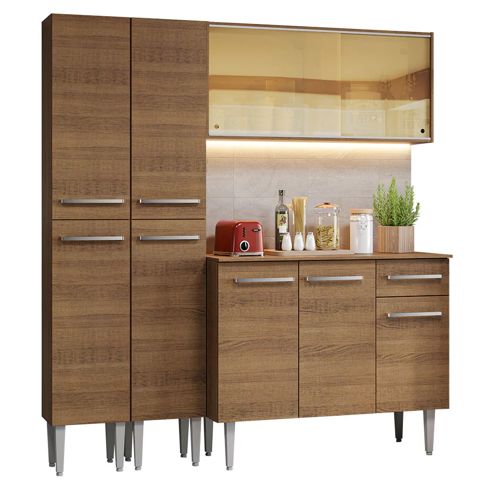 Armário de Cozinha Compacta 169cm Rustic Emilly Madesa 09 - Image 2