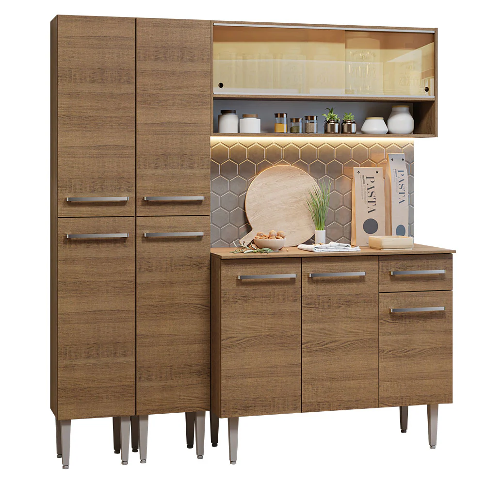 Armário de Cozinha Compacta 169cm Rustic Emilly Madesa 13 - Image 2