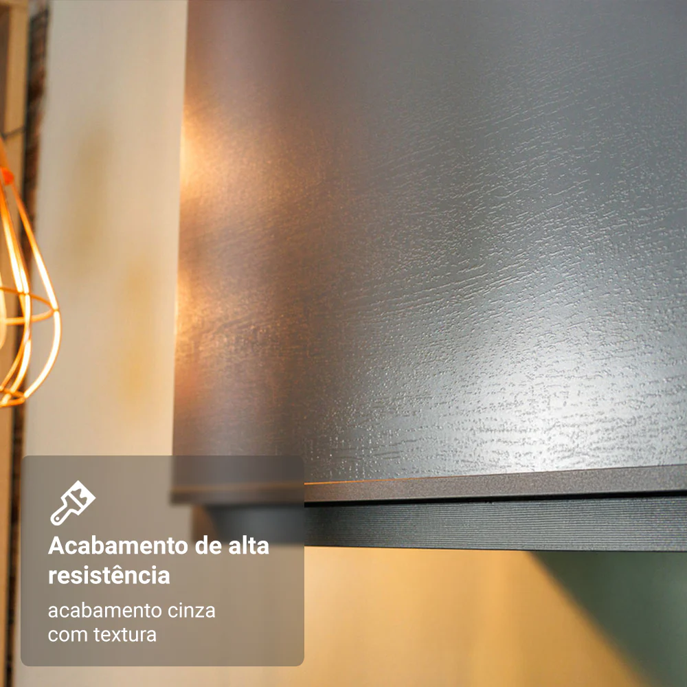 Armário de Cozinha Compacta 180 cm Cinza Nice Madesa 02 - Image 8