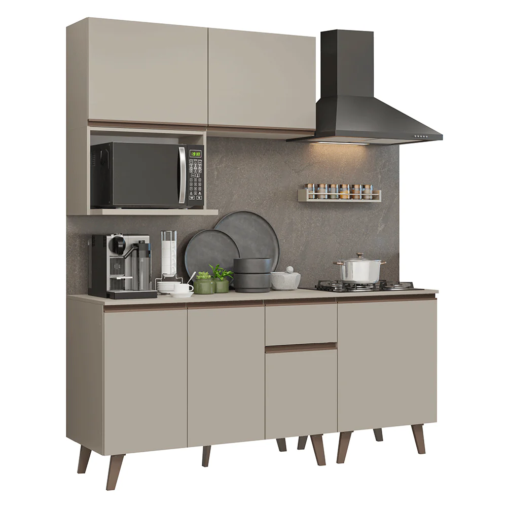 Armário de Cozinha Compacta 180 cm Crema Nice Madesa 02 - Image 2