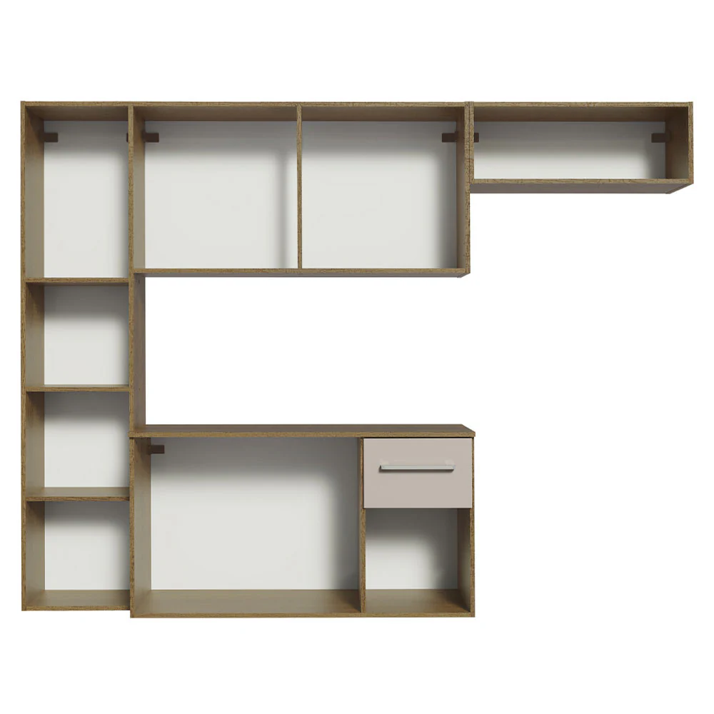 Armário de Cozinha Compacta 180cm Rustic/Crema Easy Madesa - Image 9