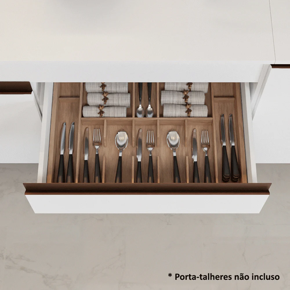 Armário de Cozinha Compacta 190cm Branco Reims Madesa 05 - Image 8