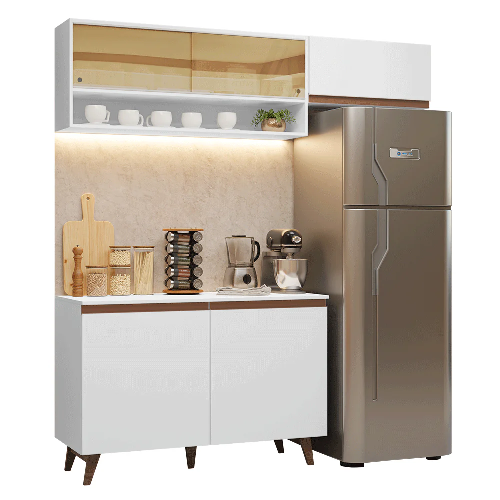 Armário de Cozinha Compacta 190cm Branco Reims Madesa 07 - Image 2