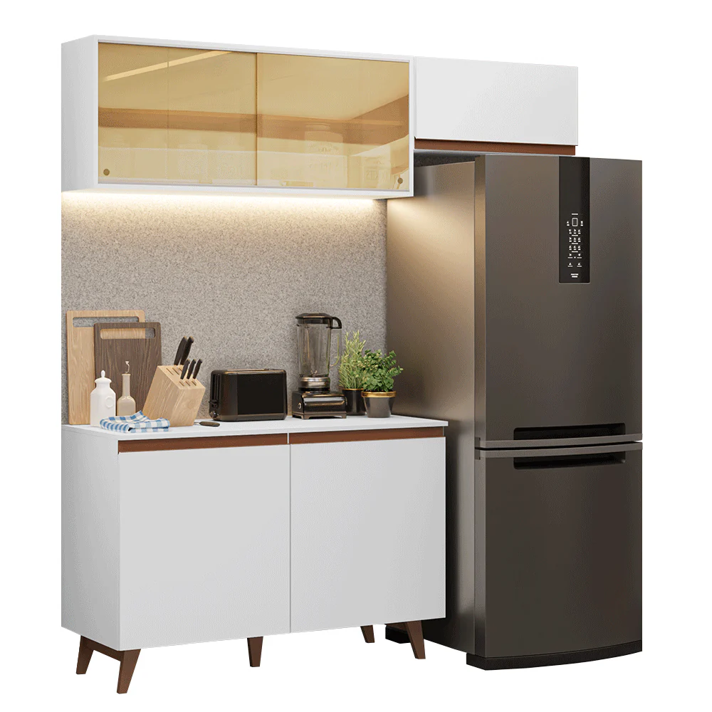 Armário de Cozinha Compacta 190cm Branco Reims Madesa 09 - Image 2