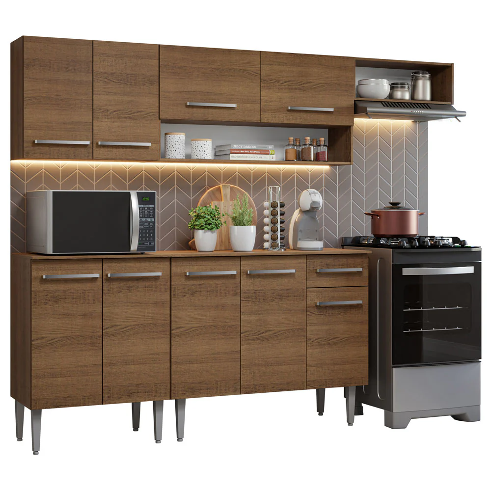 Armário de Cozinha Compacta 229cm Rustic Emilly Madesa 13 - Image 2