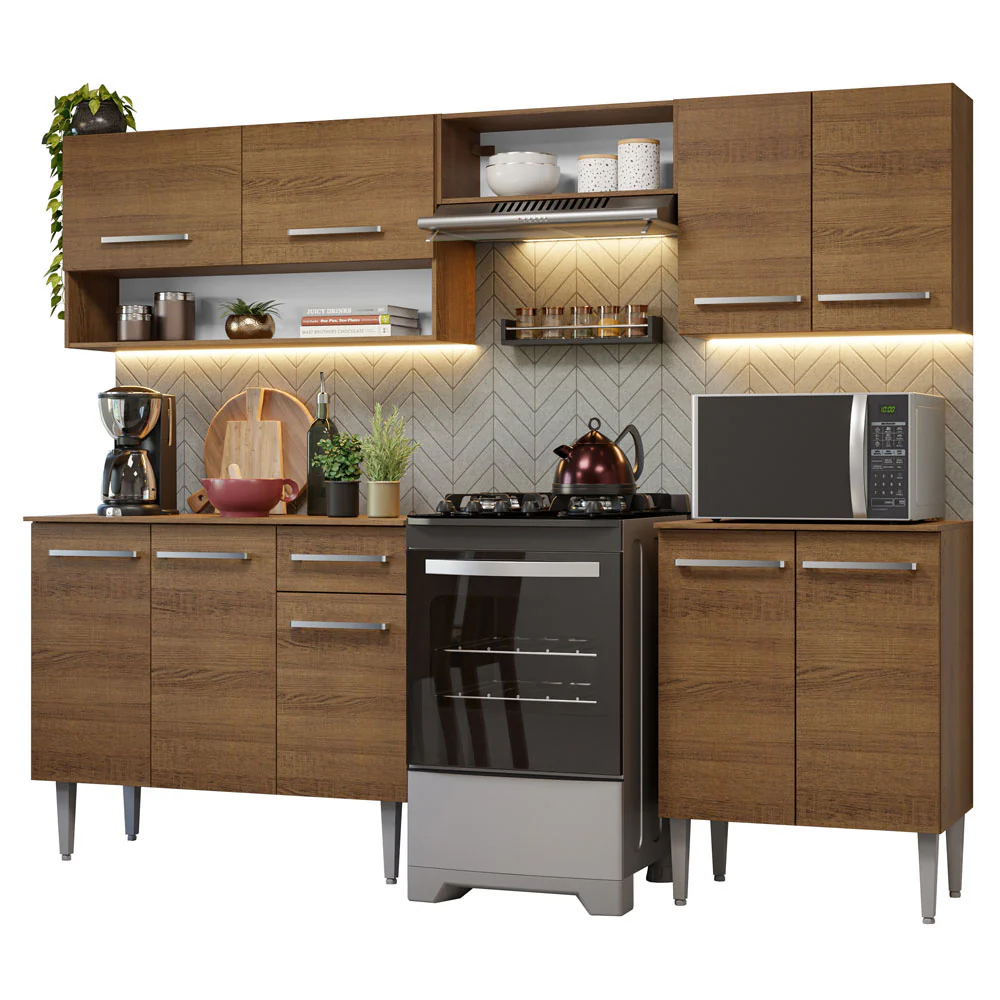 Armário de Cozinha Compacta 229cm Rustic Emilly Madesa 15 - Image 2
