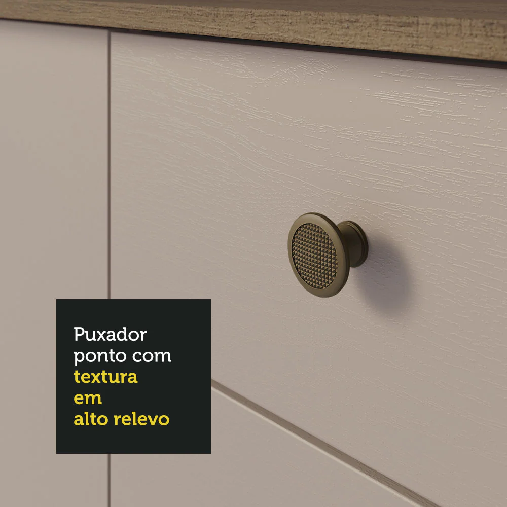 Armário de Cozinha Compacta 235cm Rustic/Crema Gourmet Madesa 02 - Image 6