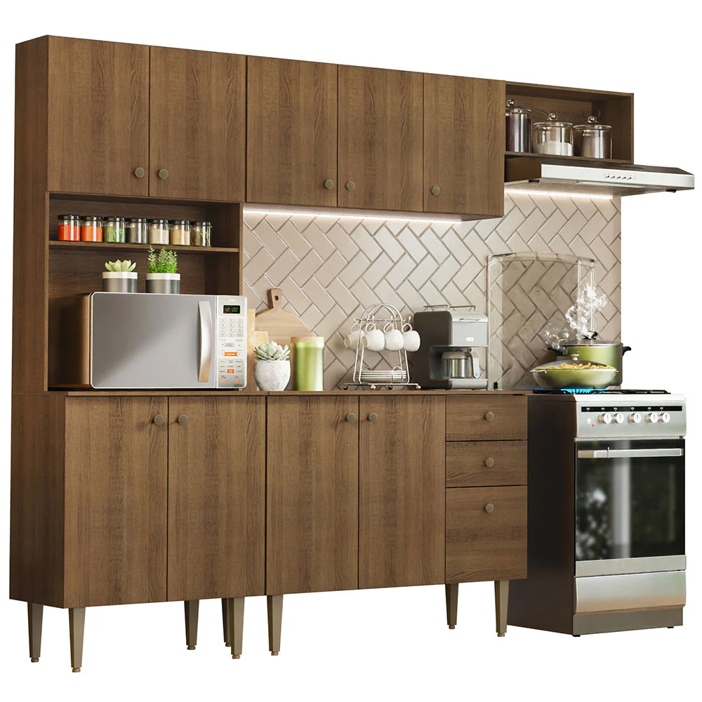 Armário de Cozinha Compacta 235cm Rustic Gourmet Madesa 02 - Image 2
