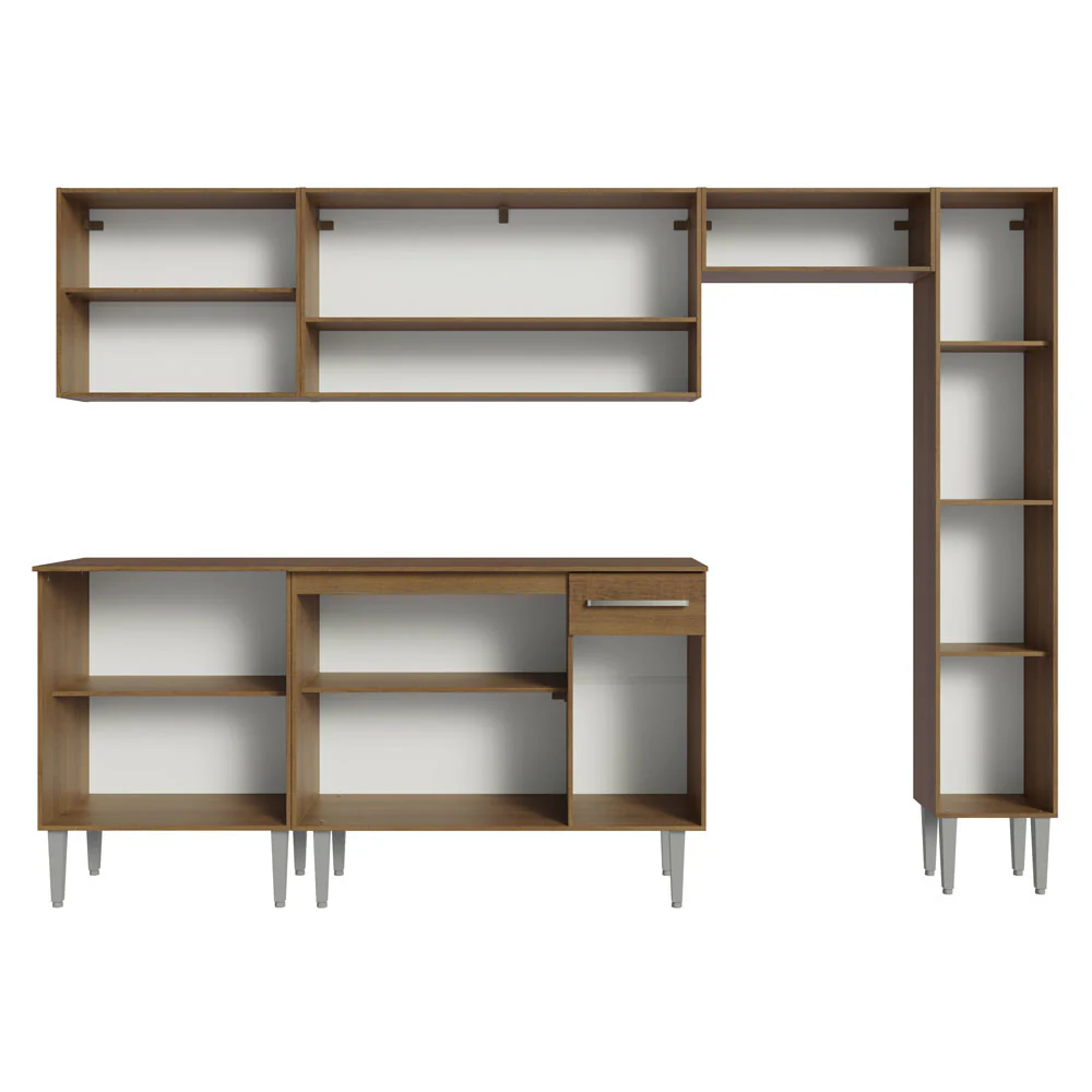 Armário de Cozinha Compacta 261 cm Rustic Emilly Madesa 09 - Image 6