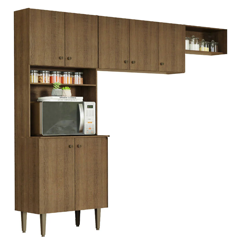 Armário de Cozinha Compacta Quiosque 235cm Rustic Gourmet Madesa 01 - Image 2