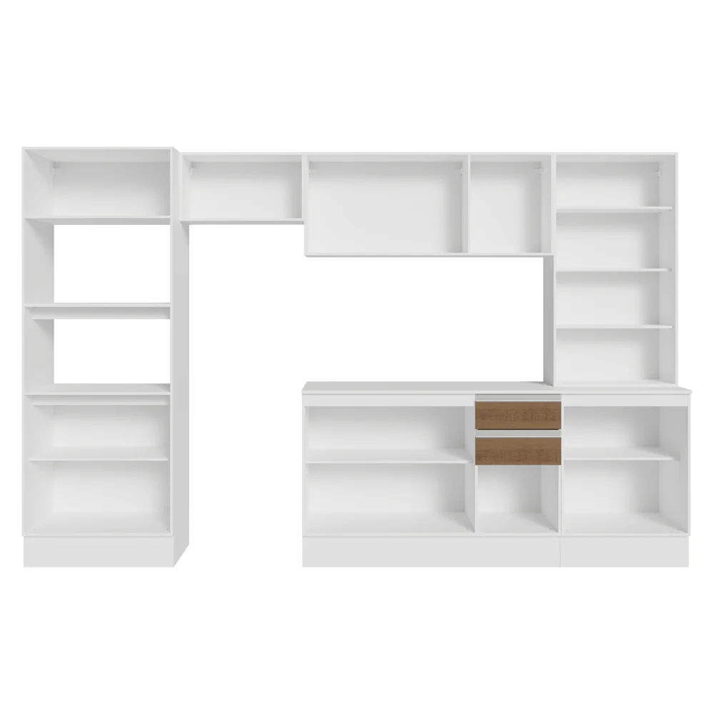 Armário de Cozinha Completa 100% MDF 310 cm Branco/Rustic/Crema Smart Madesa 04 - Image 5