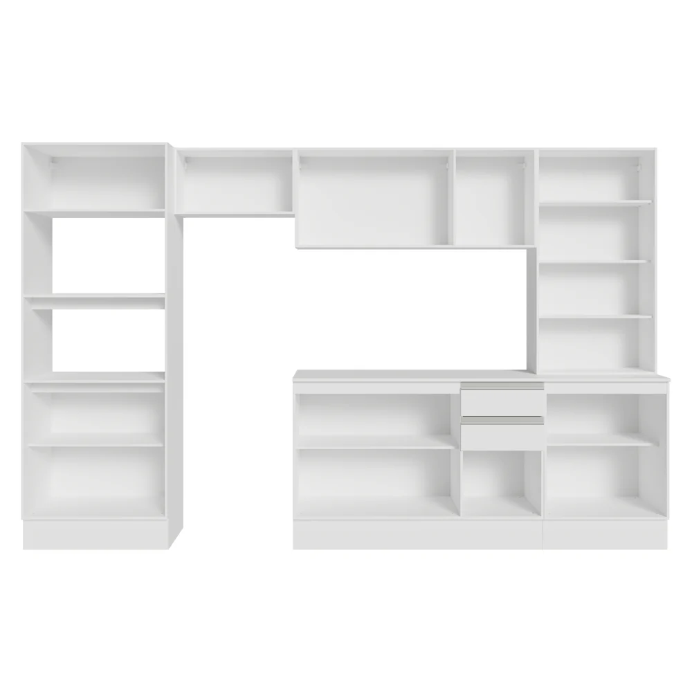 Armário de Cozinha Completa 100% MDF 310 cm Branco Smart Madesa 04 - Image 5