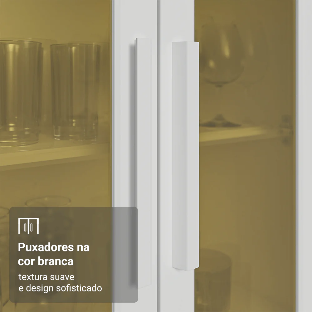 Armário de Cozinha Completa 100% MDF 310 cm Branco Smart Madesa 04 - Image 6