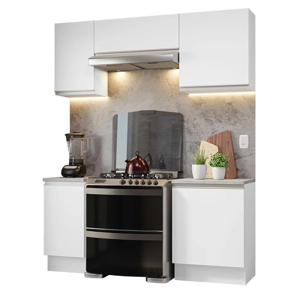 Armário de Cozinha Compacta 180cm Branco Glamy Madesa 12 - Image 2