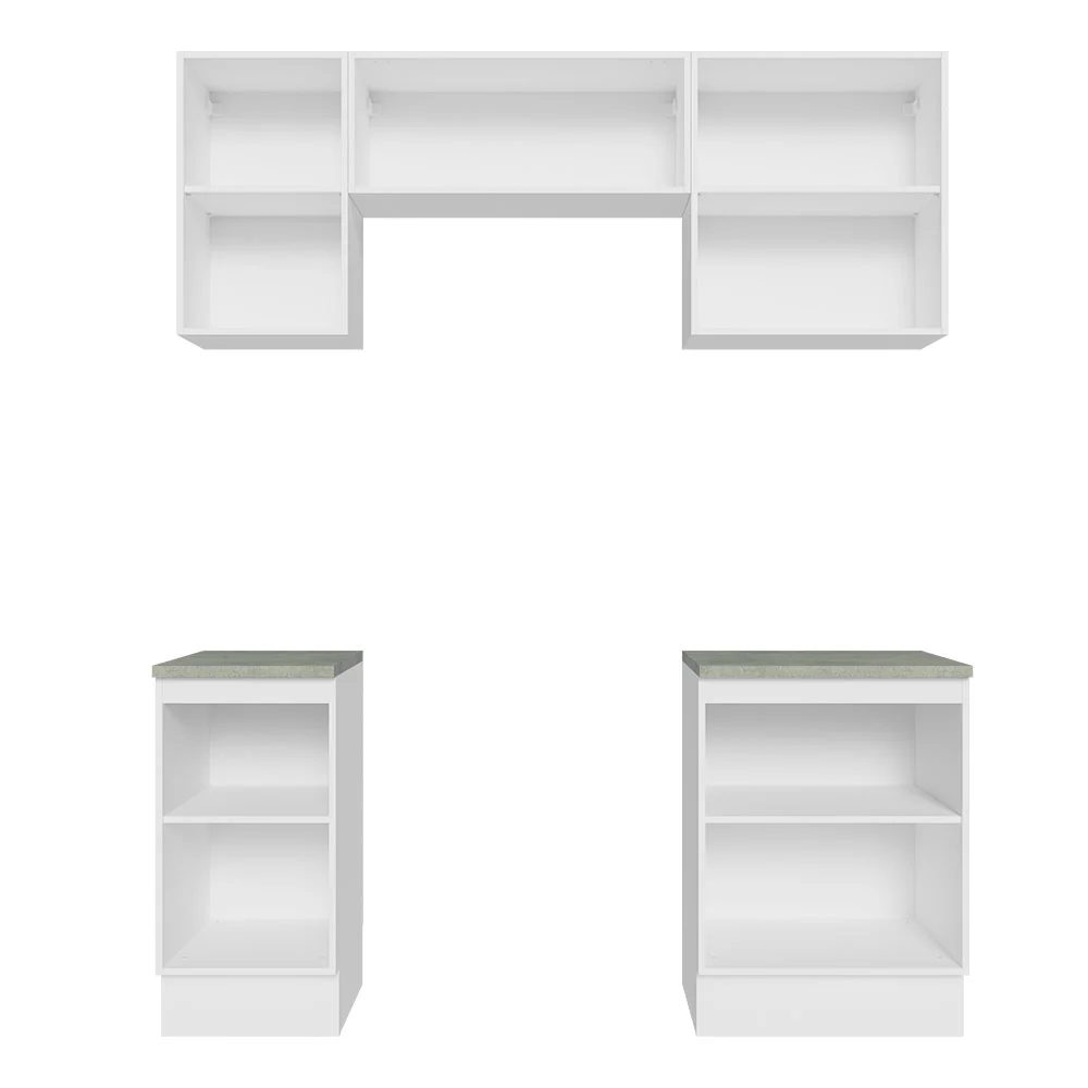 Armário de Cozinha Compacta 180cm Branco Glamy Madesa 12 - Image 5