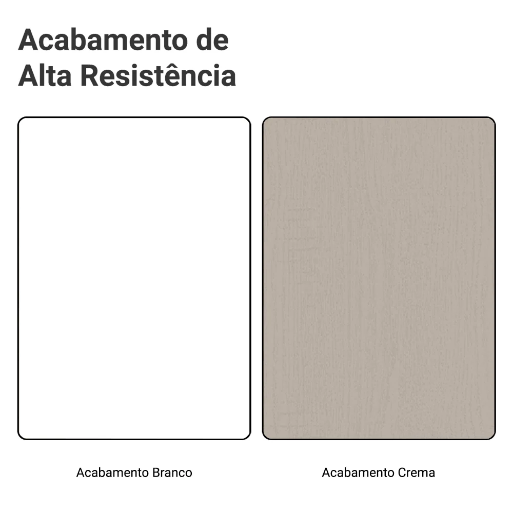 Armário de Cozinha Compacta 190cm com Cristaleira Branco/Crema Agata Madesa 01 - Image 11