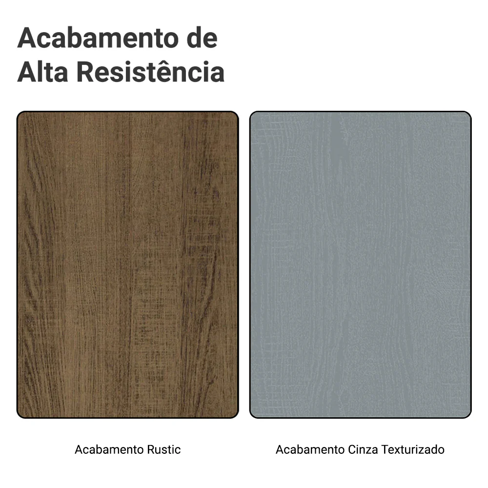 Armário de Cozinha Compacta 190cm com Cristaleira Rustic/Cinza Agata Madesa 01 - Image 11