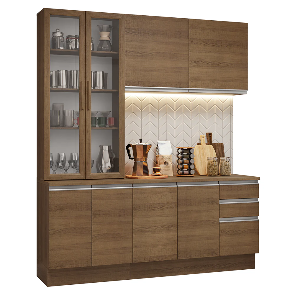 Armário de Cozinha Compacta 190cm Rustic Glamy Madesa 05 - Image 2