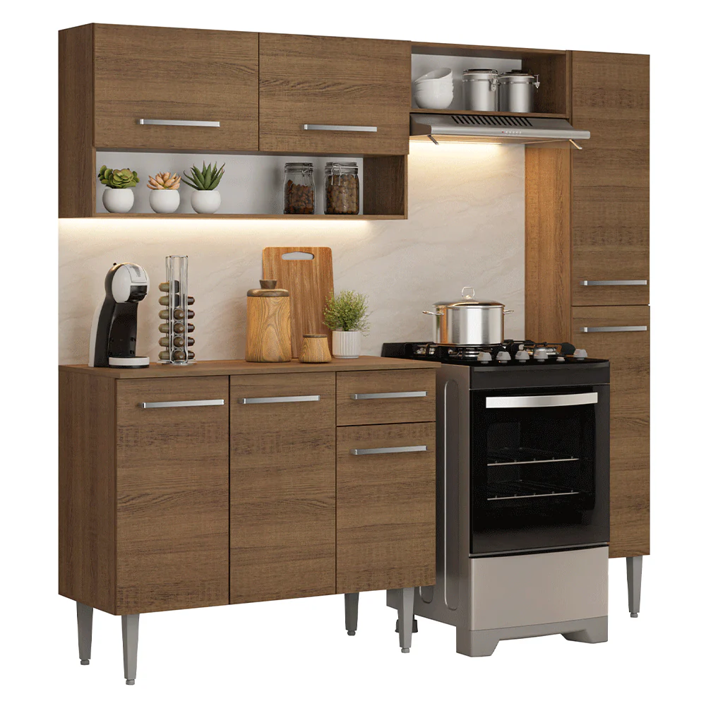 Armário de Cozinha Completa 197 cm Rustic Emilly Madesa 01 - Image 2