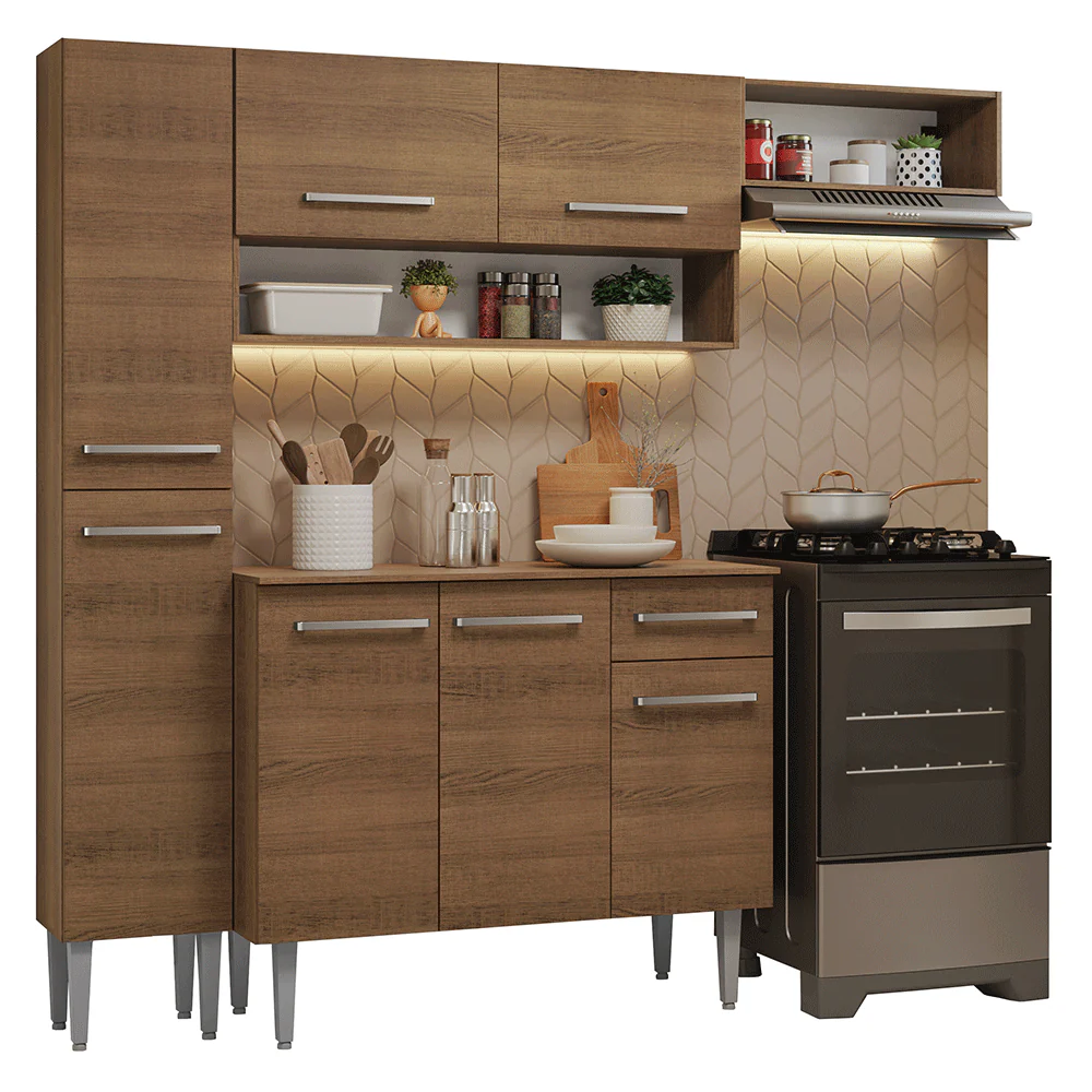 Armário de Cozinha Completa 197 cm Rustic Emilly Madesa 02 - Image 2