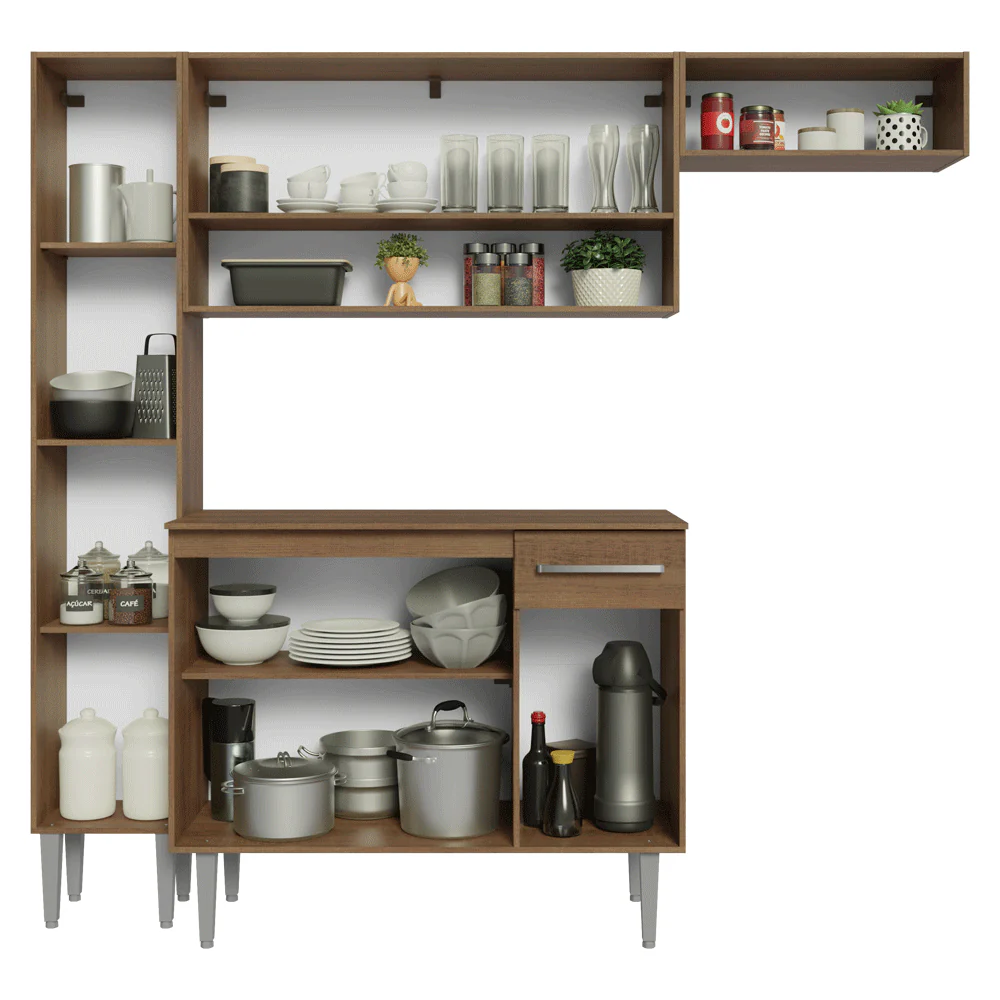 Armário de Cozinha Completa 197 cm Rustic Emilly Madesa 02 - Image 5