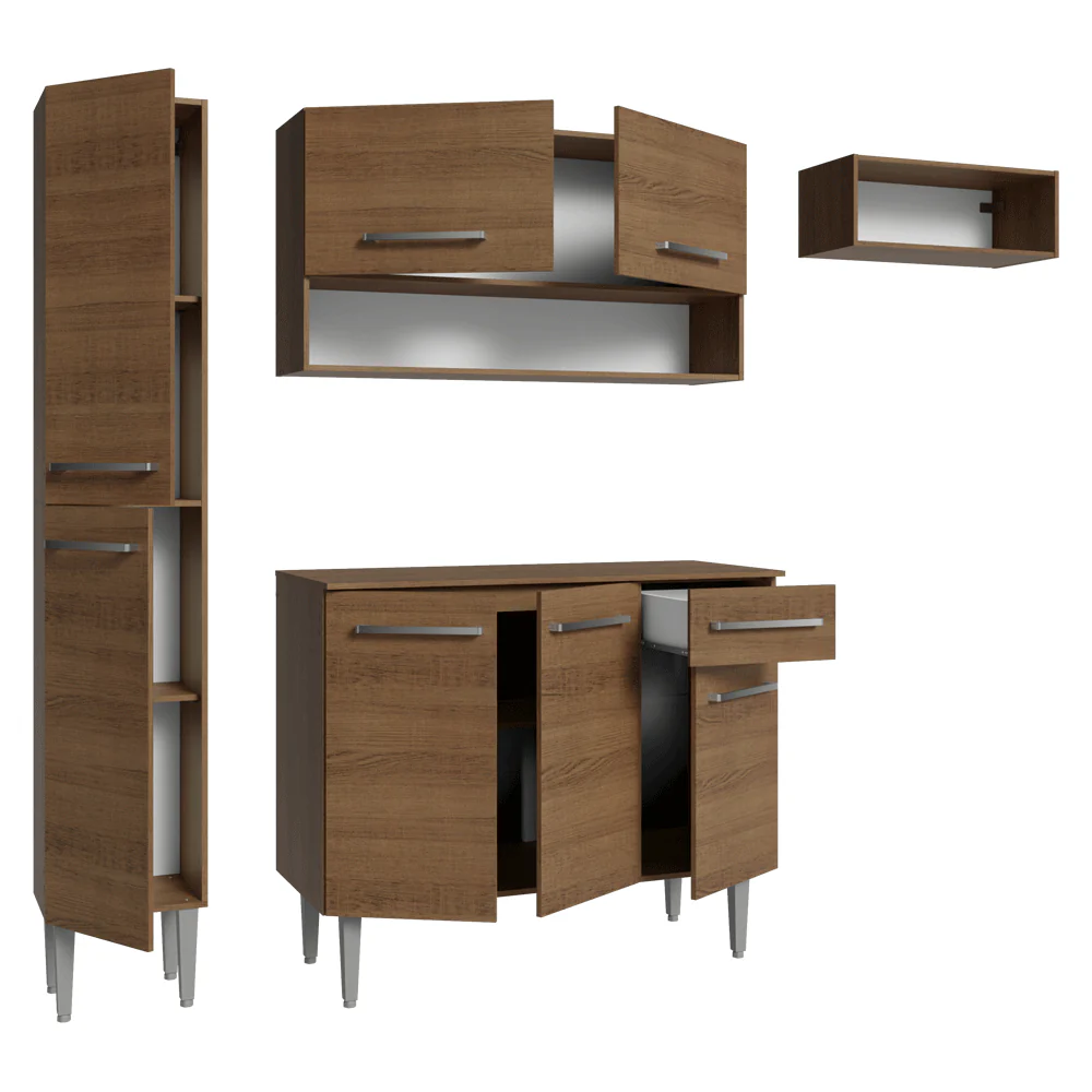 Armário de Cozinha Completa 197 cm Rustic Emilly Madesa 02 - Image 8