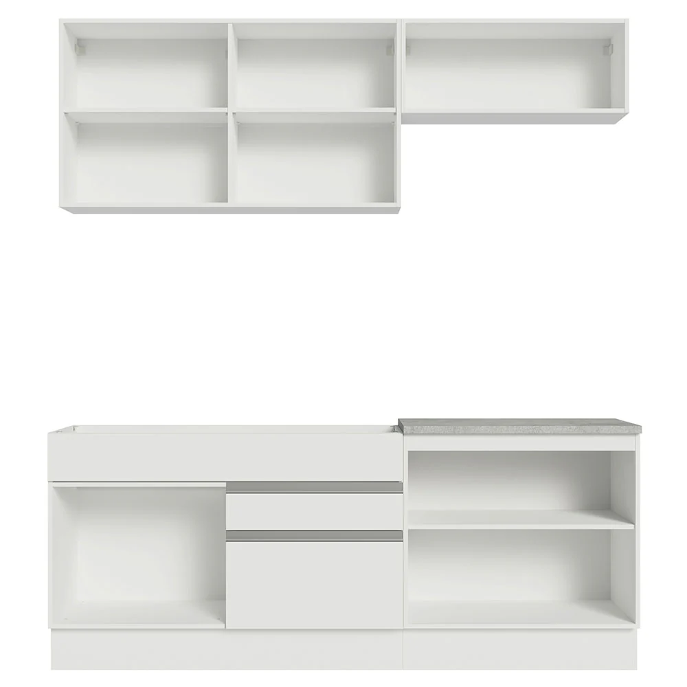 Armário de Cozinha Compacta 200cm Branco Glamy Madesa 07 - Image 10