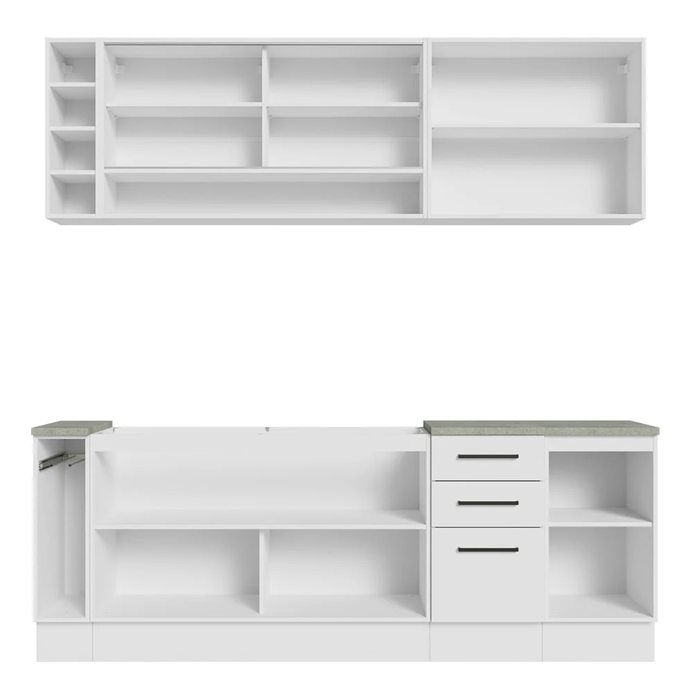 Armário de Cozinha Completa 220cm Branco Agata da Thêmis Madesa - Image 11