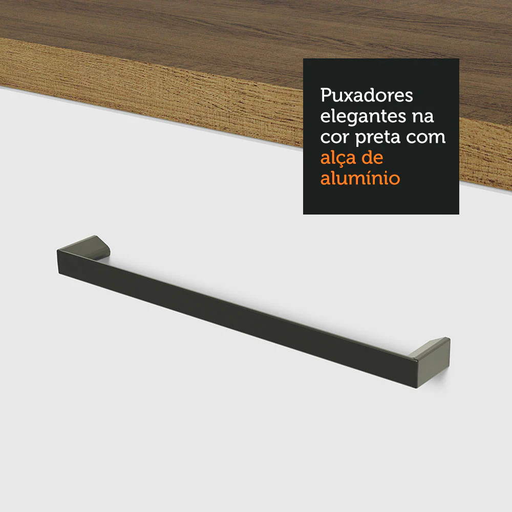 Armário de Cozinha Completa 220cm Rustic/Branco Agata da Thêmis Madesa - Image 6