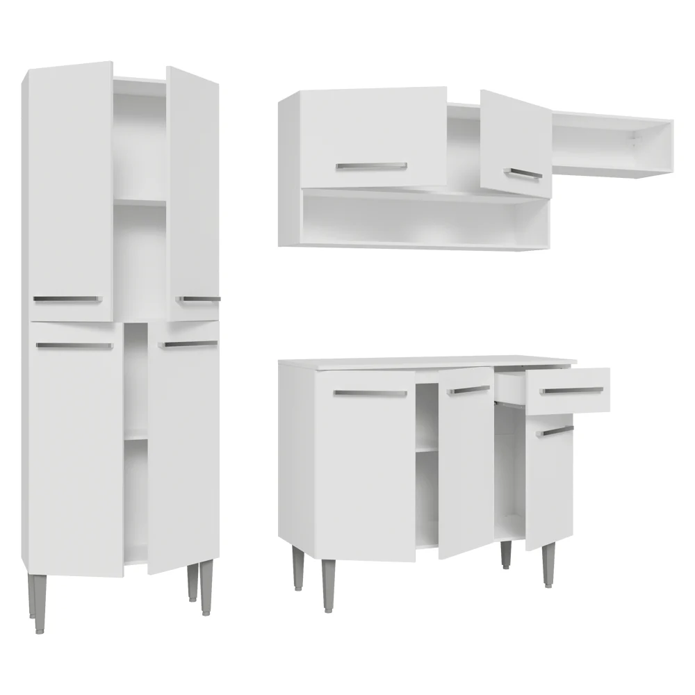 Armário de Cozinha Completa 229cm Branco Emilly Madesa 016 - Image 8