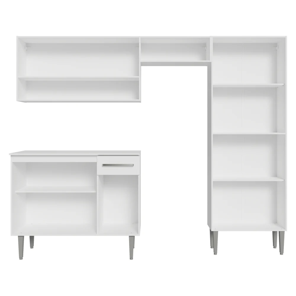 Armário de Cozinha Completa 229cm Branco Emilly Madesa 17 - Image 5