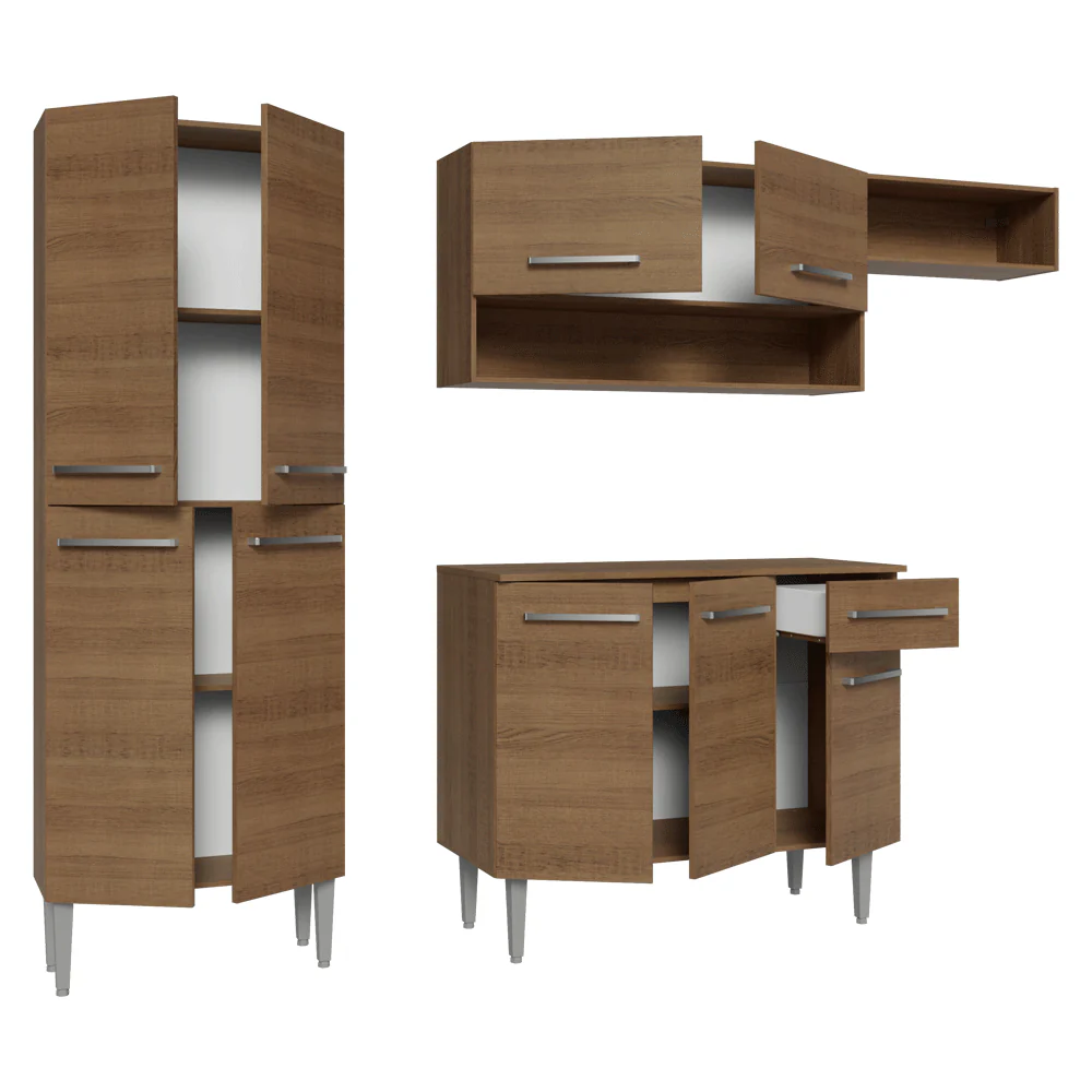 Armário de Cozinha Completa 229cm Rustic Emilly Madesa 016 - Image 8