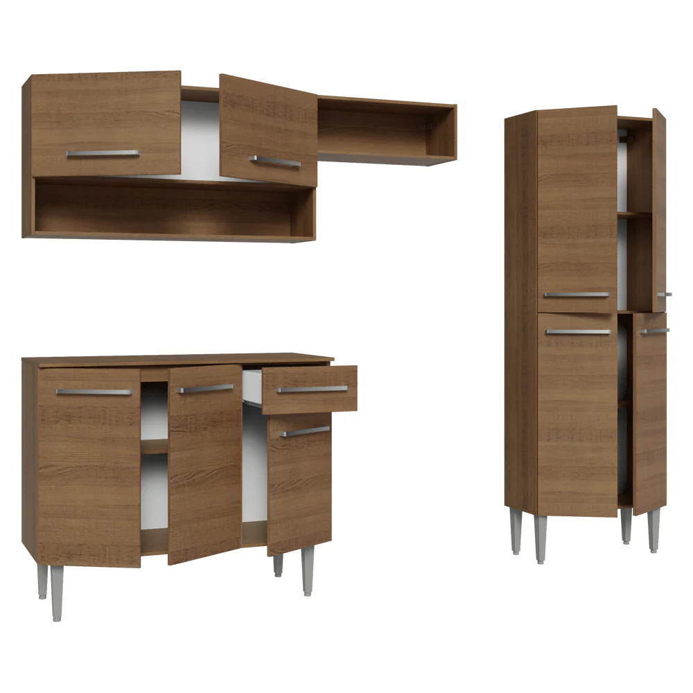 Armário de Cozinha Completa 229cm Rustic Emilly Madesa 017 - Image 7