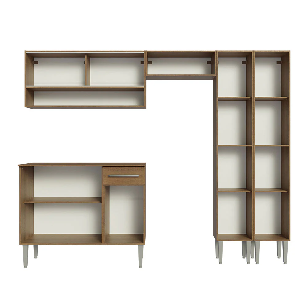 Armário de Cozinha Completa 229cm Rustic Emilly Madesa 04 - Image 6