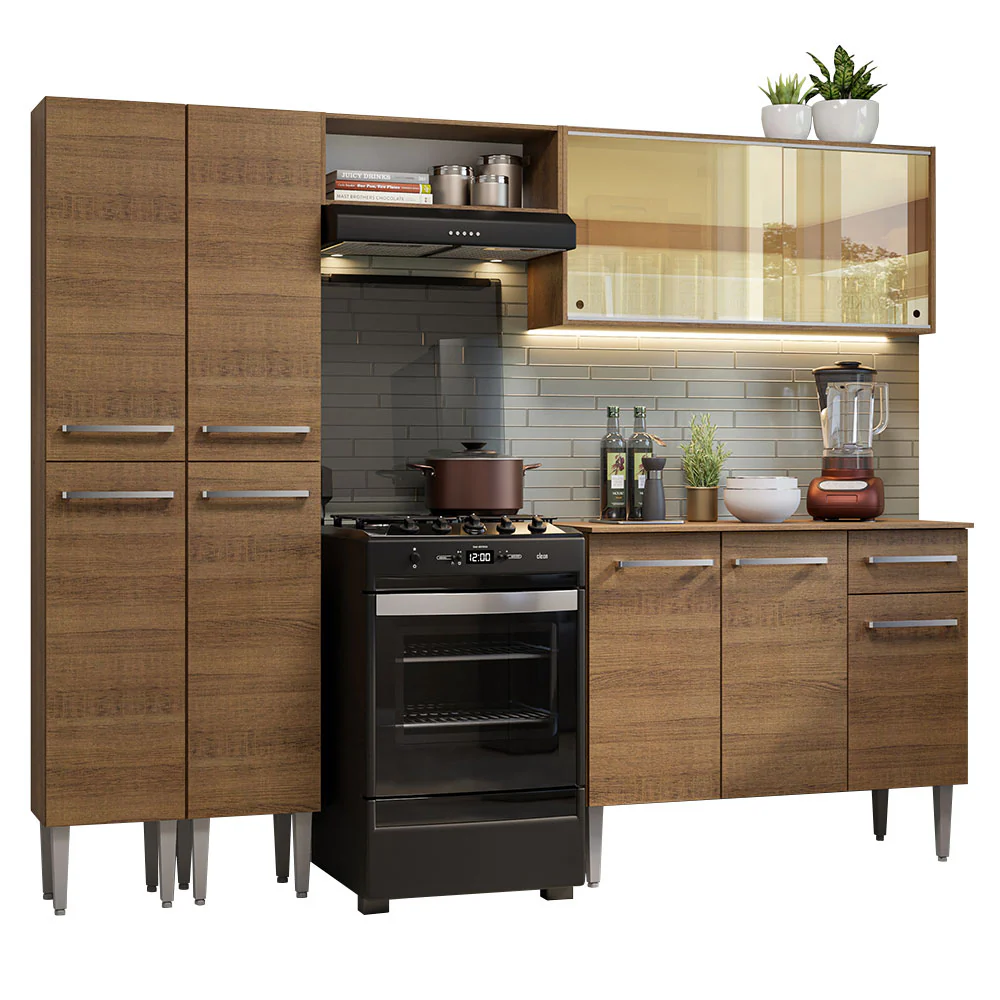 Armário de Cozinha Completa 229cm Rustic Emilly Madesa 06 - Image 2