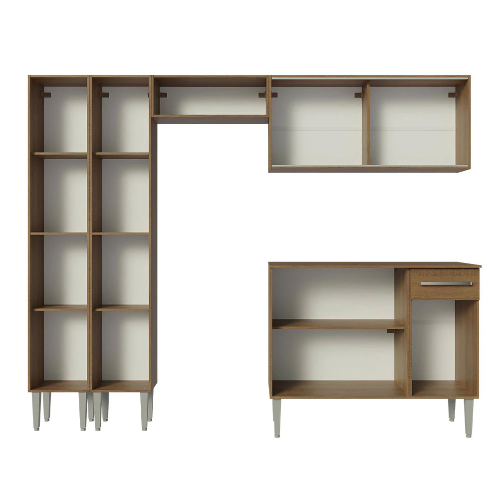 Armário de Cozinha Completa 229cm Rustic Emilly Madesa 06 - Image 6