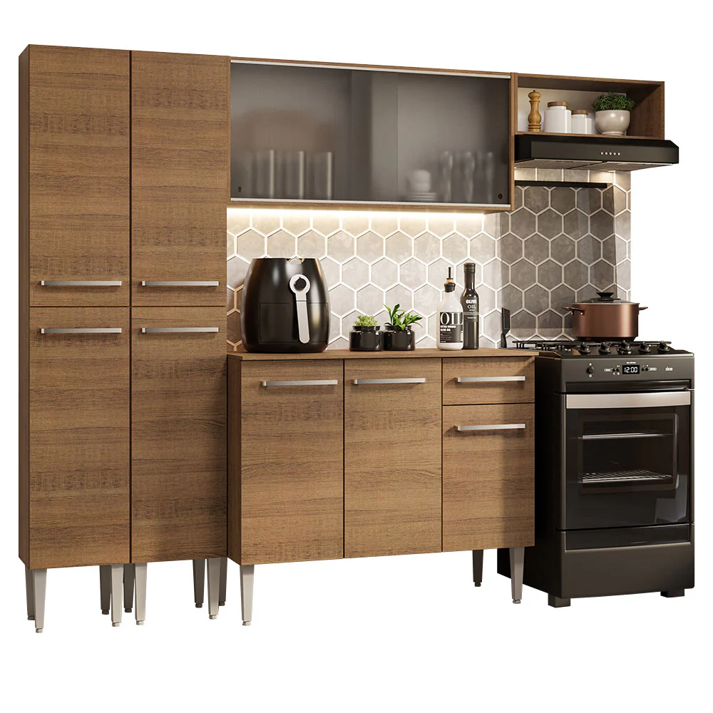 Armário de Cozinha Completa 229cm Rustic Emilly Madesa 08 - Image 2