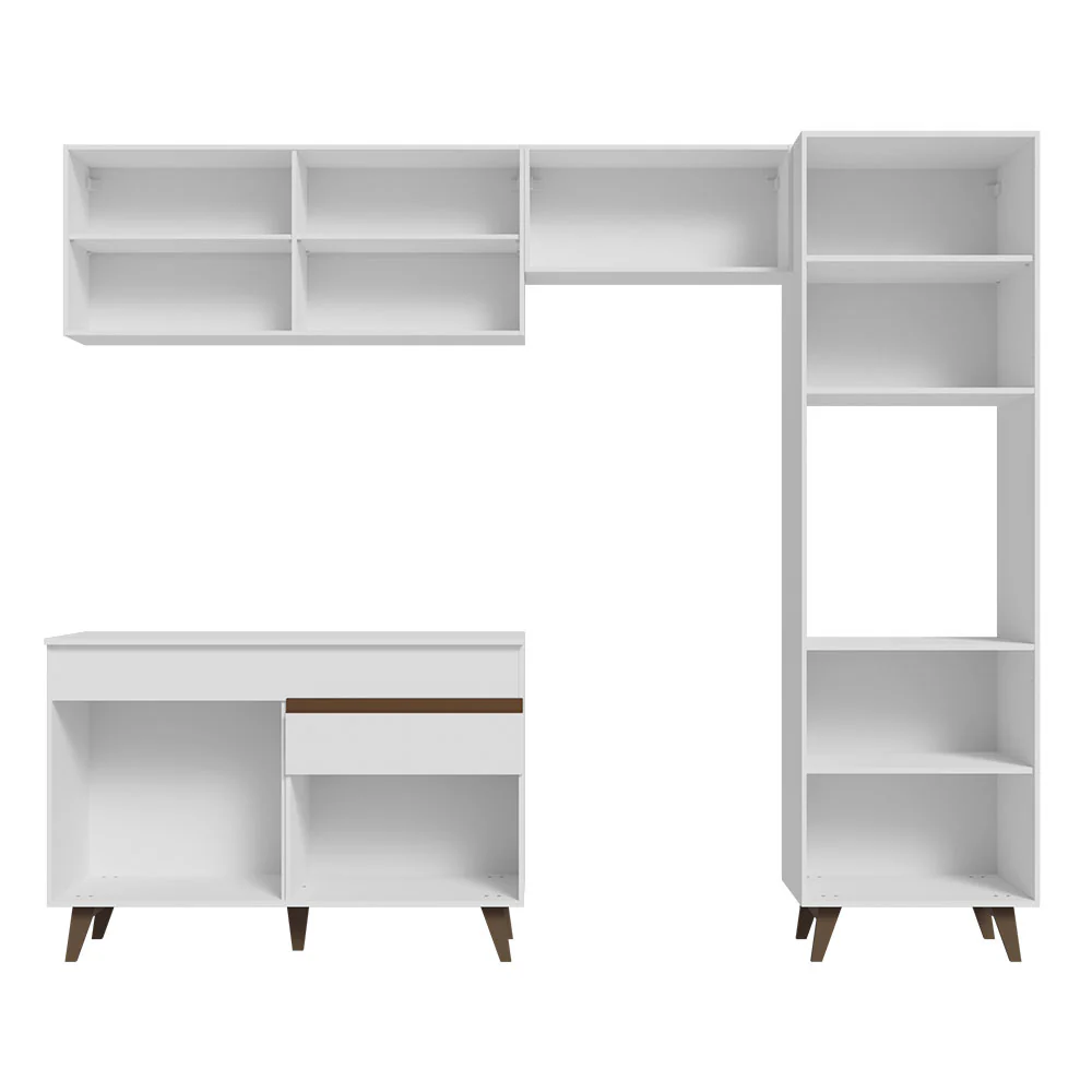 Armário de Cozinha Completa 250cm Branco Reims Madesa 06 - Image 11