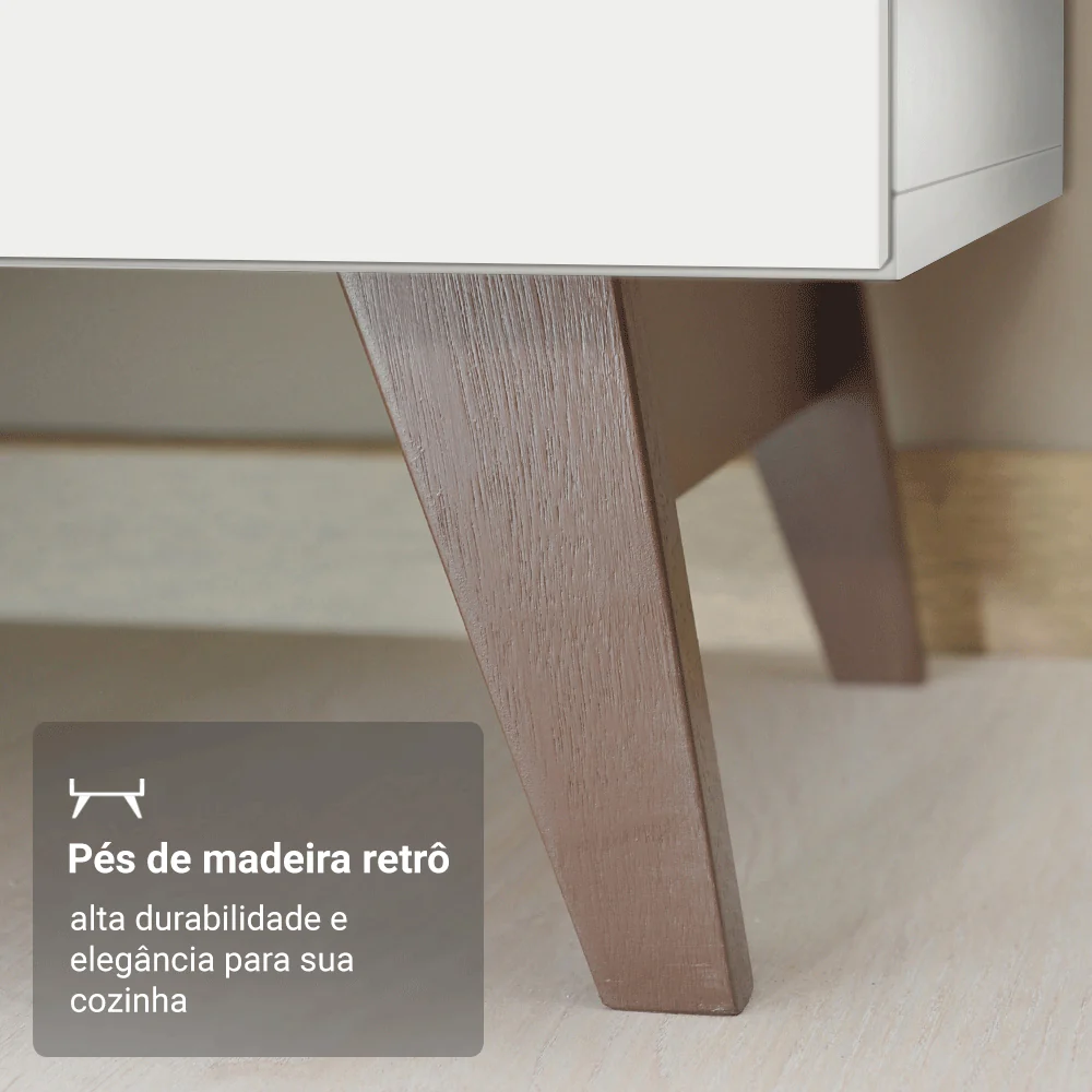 Armário de Cozinha Completa 250cm Branco Reims Madesa 07 - Image 9