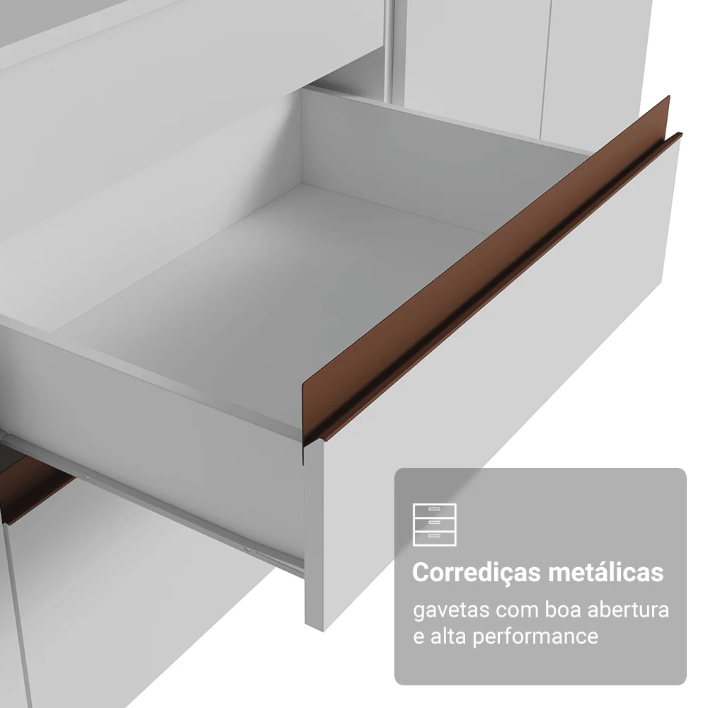 Armário de Cozinha Completa 250cm Branco Reims Madesa 08 - Image 8