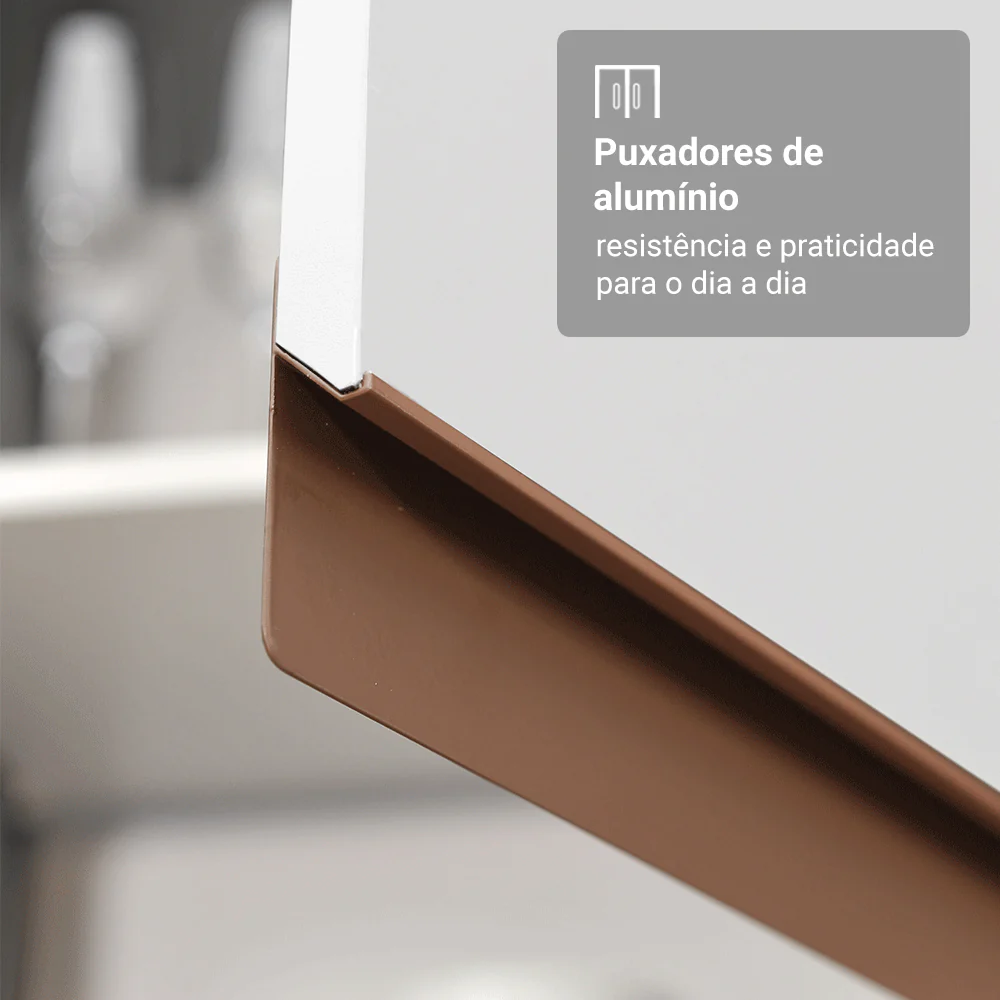 Armário de Cozinha Completa 250cm Branco Reims Madesa 10 - Image 6