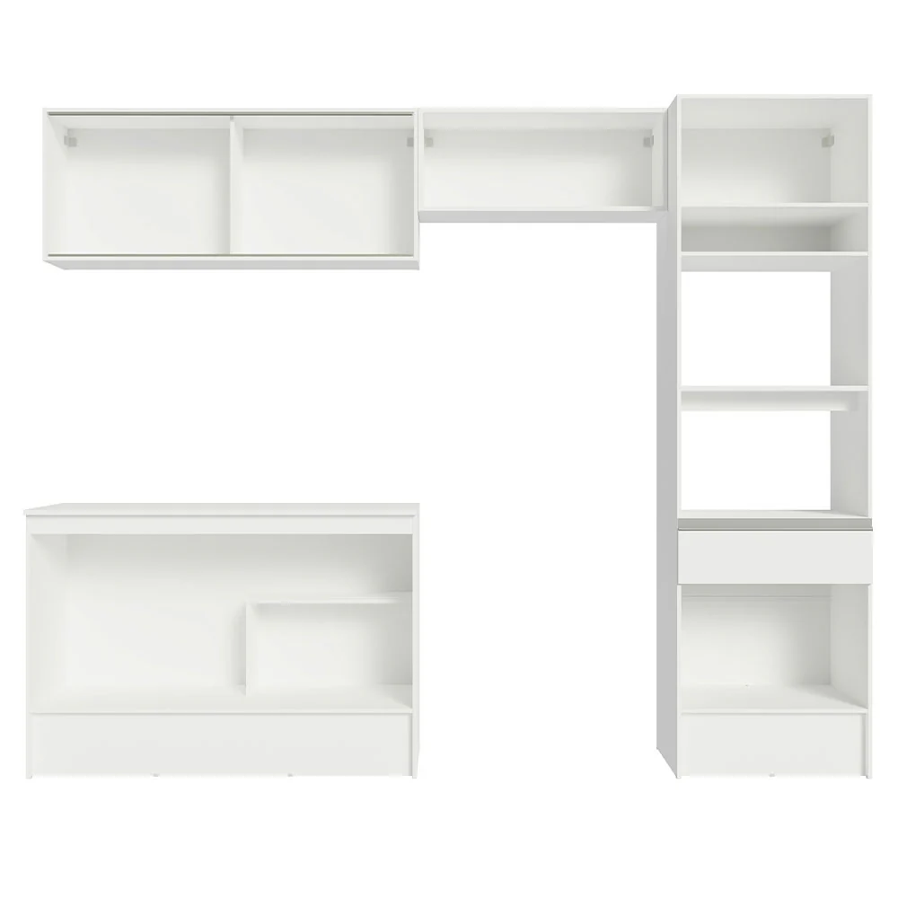 Armário de Cozinha Completa 260cm Branco Topazio Madesa 01 - Image 10