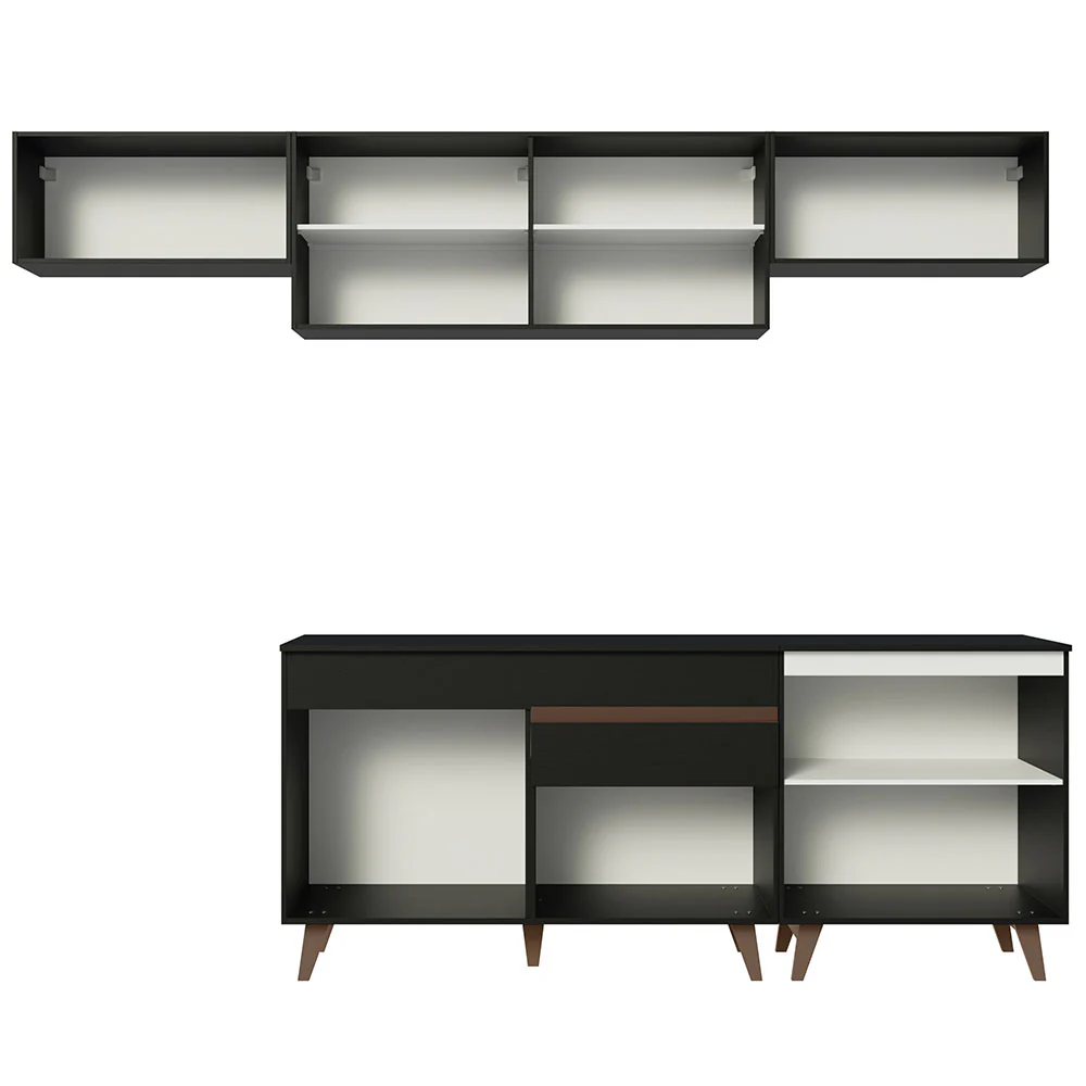Armário de Cozinha Completa 260cm Preto Reims Madesa 10 - Image 12