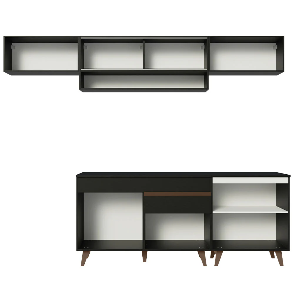 Armário de Cozinha Completa 260cm Preto Reims Madesa 11 - Image 12