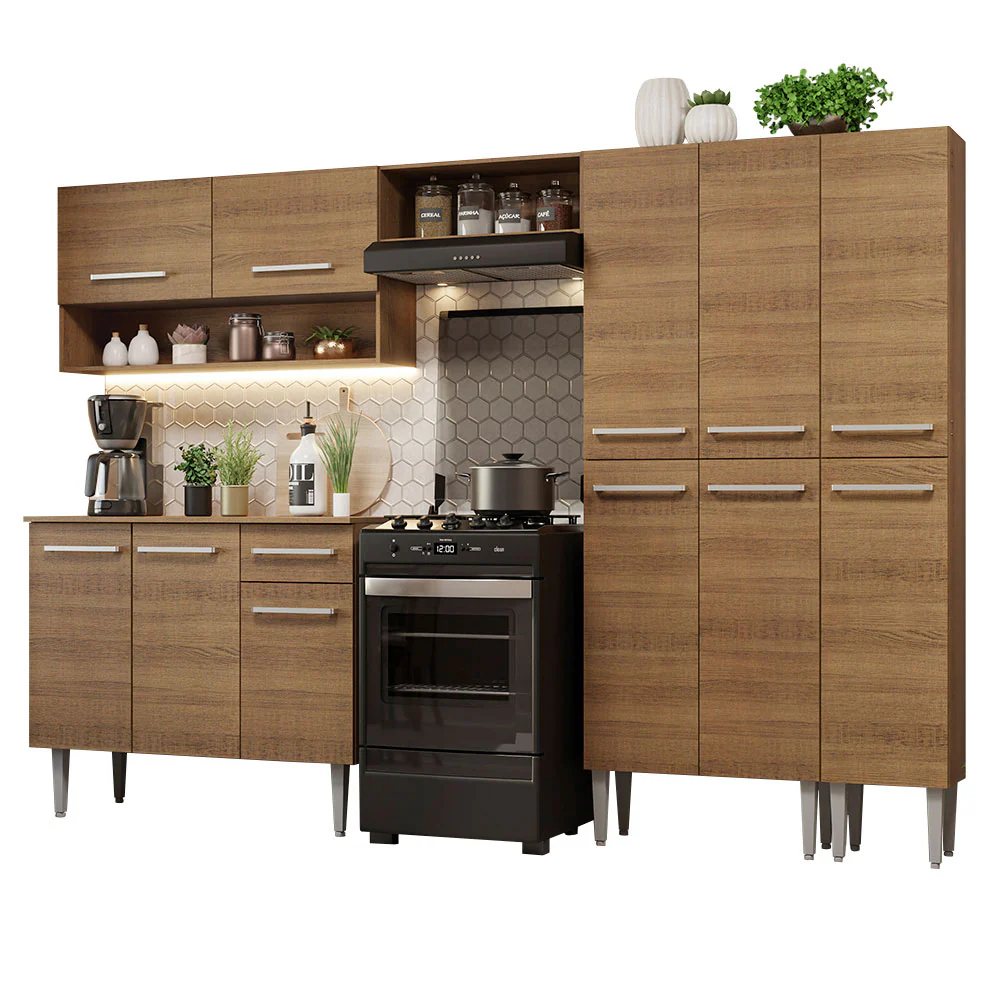 Armário de Cozinha Completa 261cm Rustic Emilly Madesa 02 - Image 2